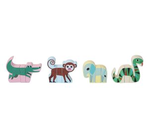 Vilac Wooden magnetic puzzle Jungle animals